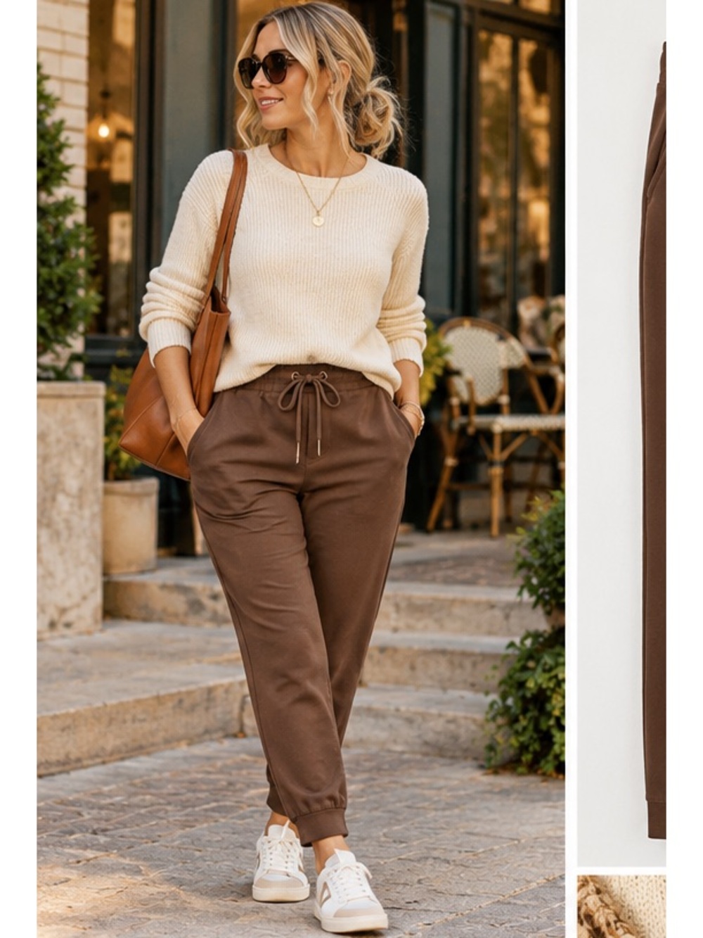 LOFT Outlet Women’s XS Brown Pull On Jogger Pants Drawstring Pockets